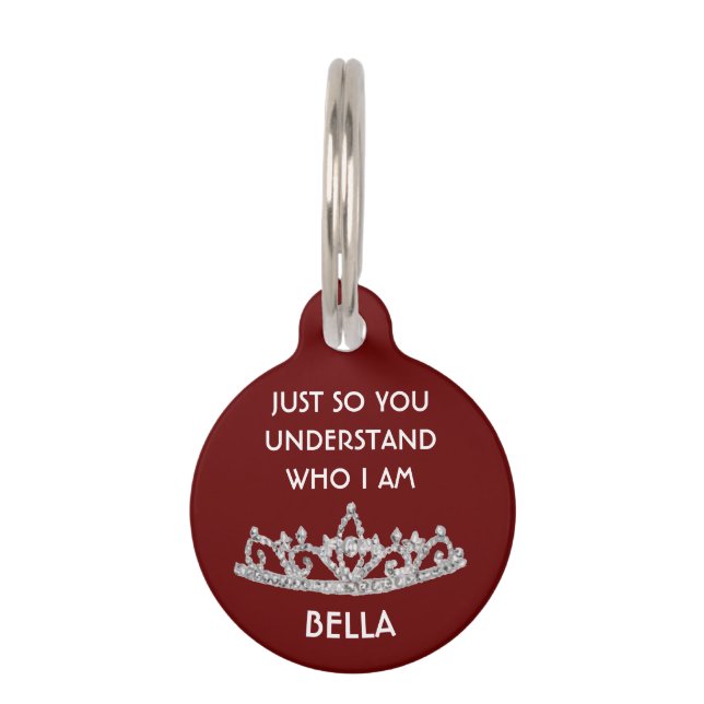 Cute Funny Custom Personalized Name  Pet ID Tag (Front)