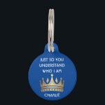 Cute Funny Custom Personalized Name  Pet ID Tag<br><div class="desc">Charlie will enjoy wearing this cute (and handsome) personalized (with his name) pet id tag -- put it on him and see what he thinks! Any design questions he may have, just send an email to charmdesignstudio@rcn.com and we'll be delighted to assist. All kidding aside, you want your loved ones...</div>