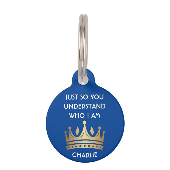 Cute Funny Custom Personalized Name  Pet ID Tag (Front)