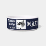 Cute Funny Custom Pet Photo & Pet Name Bowl<br><div class="desc">Here's is a wonderful option for you pet lovers. It's a bowl for your pet's food that you can customize with your favorite pet photo and name. Every aspect of this design, including the background color is customizable by you. Enjoy creating. Oh and your pet is going to be happy...</div>