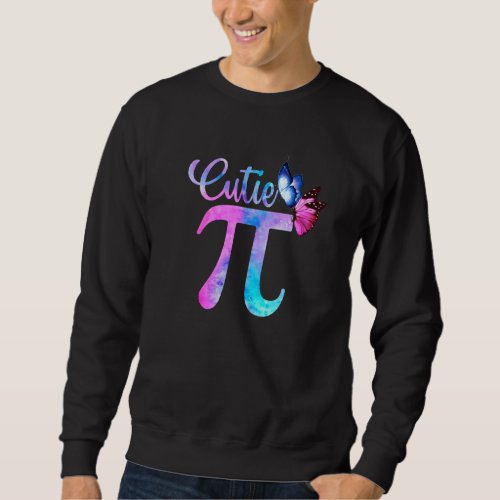 Cute  Funny Cutie Pi Math Pie Butterfly Adorable  Sweatshirt
