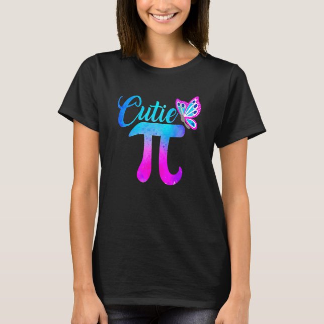 Cute & Funny Cutie Pi Math Pie Butterfly Adorable  T-Shirt (Front)