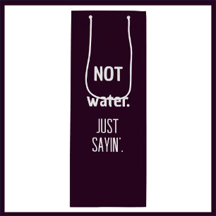 Cute Funny Dark Red Wine Colored Gift Bag