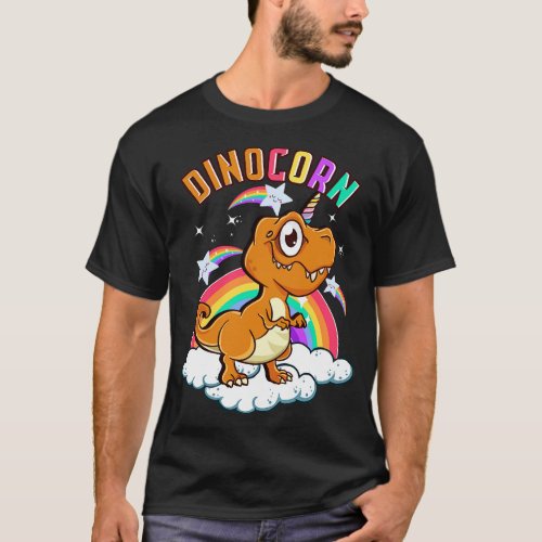 Cute Funny Dinocorn Dinosaur Unicorn 1 T_Shirt