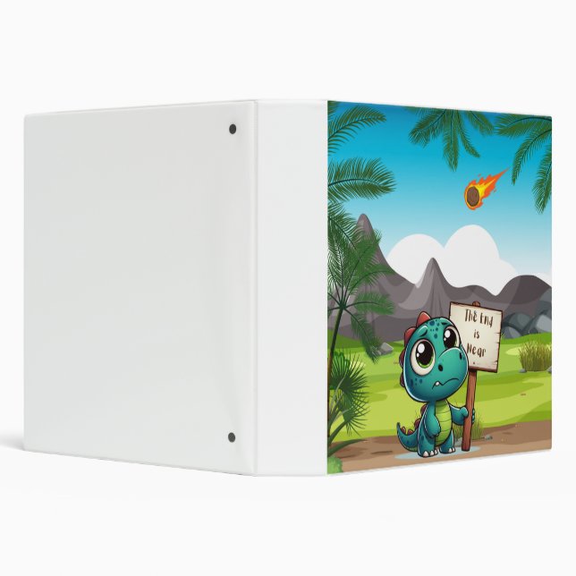 cute, funny dinosaur 3 ring binder (Background)