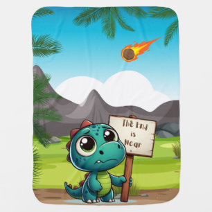 cute, funny dinosaur baby blanket