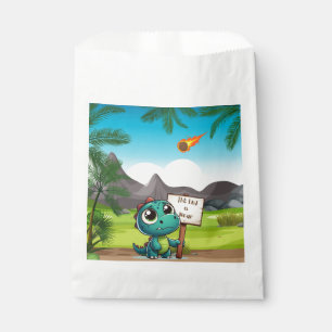 cute, funny dinosaur favor bag