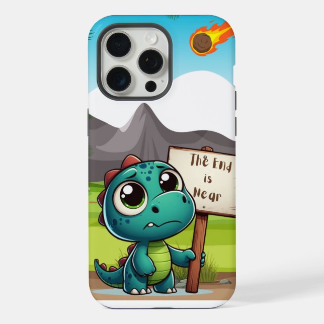 cute, funny dinosaur iphone case (Back)