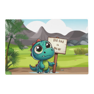 cute, funny dinosaur placemat