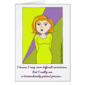 Cute Funny Diva Spoiled Brat Cartoon Girl (Front)