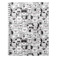 Cute Funny Dog Breeds Black and White Animal Patte