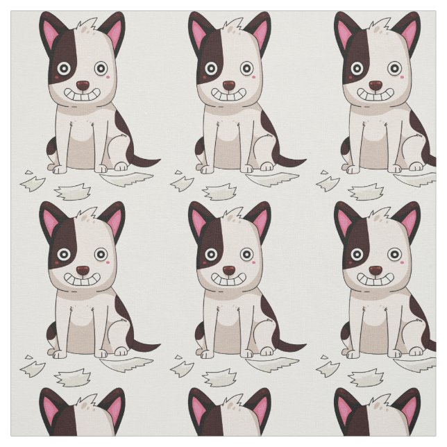 Cute  & Funny Dog custom color fabric (Swatch)