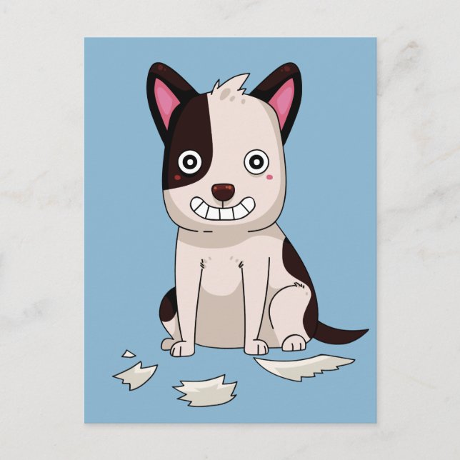 Cute  & Funny Dog custom color postcard (Front)