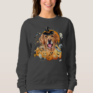 Cute Funny Dog Custom Golden Retriever Halloween Sweatshirt