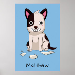 Cute  & Funny Dog custom name & color poster