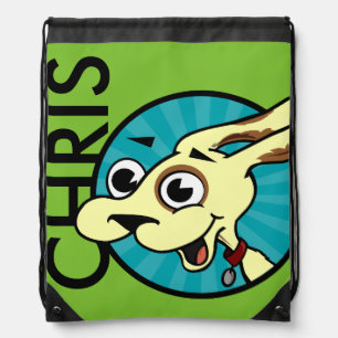 CUTE FUNNY DOG DRAWSTRING BACKPACK