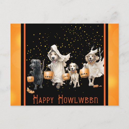 Cute Funny Dog Happy Halloween Howlween Postcard