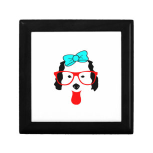 Cute Funny Dog Head Drawing Jewelry Box
