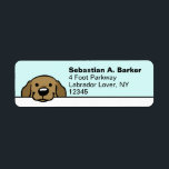 Cute Funny Dog Labrador Retriever Return Address Label<br><div class="desc">Add a cute personal touch to your letters with these fun dog lover return address labels! Lovable peeking chocolate Labrador Retriever. Visit Jenn’s Doodle World for even more dog breed labels and Lab lover's products.</div>