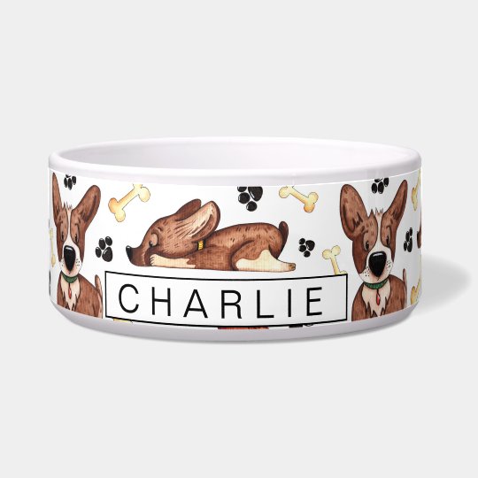 Cute Funny Dog Personalized Pet Bowl