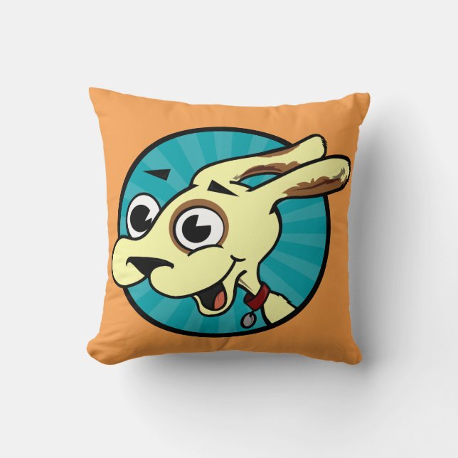 CUTE FUNNY DOG SQUARE THROW PILLOW (Front)