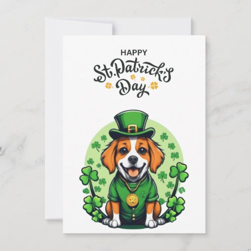 Cute Funny Dog _ St Patricks Day Greeting Card