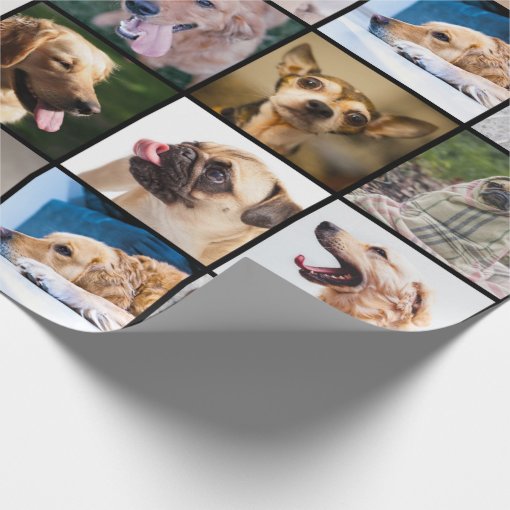 Cute & Funny Dogs Photo Collage wrapping paper | Zazzle