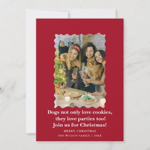 Cute Funny Dogs Saying Christmas Holiday Card