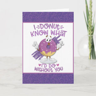 Cute Funny Doughnut Donut Thank You Card