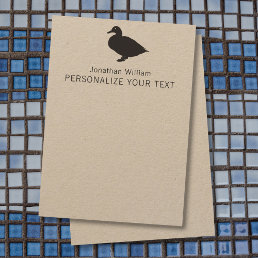  Cute Funny Duck Elegant Retro Personal Stationery Note Card
