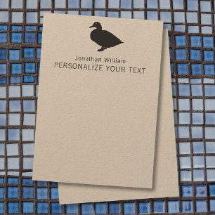 Cute Funny Duck Elegant Retro Personal Stationery Note Card