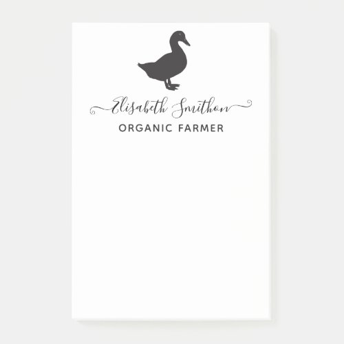 Cute Funny Duck Organic Market Personal Stationery Post_it Notes