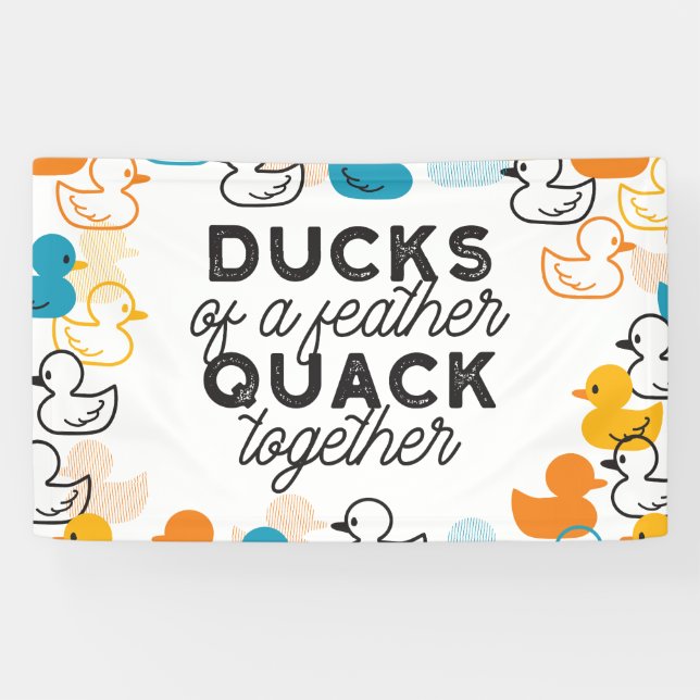 Cute Funny Ducks Puns Quote II Banner (Horizontal)