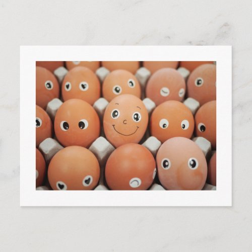 Cute Funny Egg Faces Chef Cooking Kitchen Food Postcard
