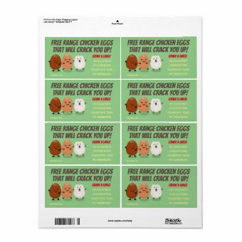 Cute funny eggs cartoon egg carton label | Zazzle