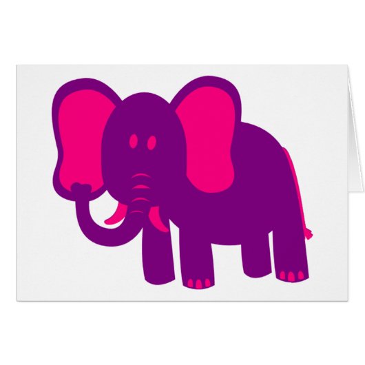 Cute Funny Elephant Cards (Front Horizontal)