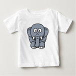 Cute Funny Elephant - Gray T-shirt at Zazzle