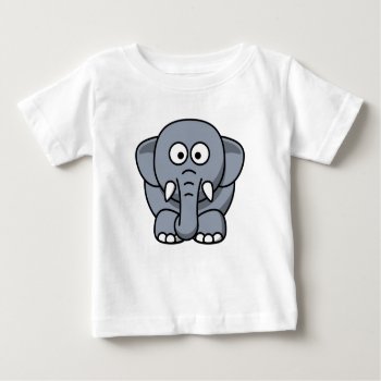 Cute Funny Elephant - Gray T-shirt by CuteFunnyAnimals at Zazzle