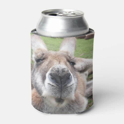 Cute Funny Face Australia Kangaroo Beer Can Cooler