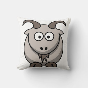 Cute Funny Farm Yard Goat Throw Pillow