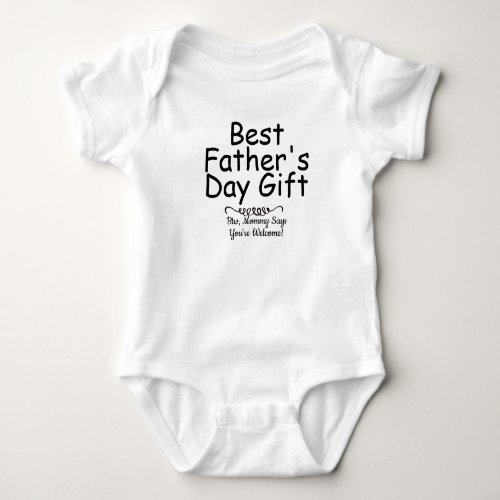 Cute Funny Fathers Day Gift for Kids Toddler Baby Bodysuit