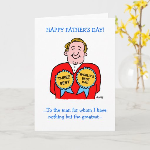 Cute Funny Fathers Day Greeting Card | Zazzle