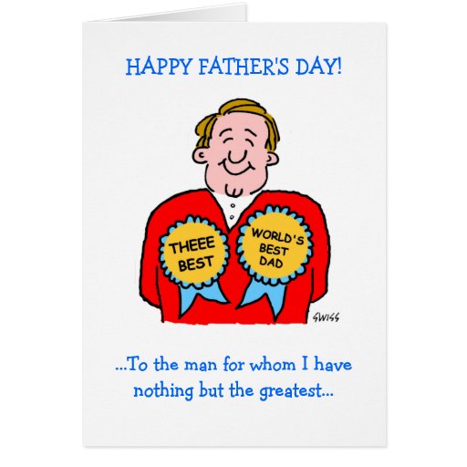 Cute Funny Fathers Day Greeting Card | Zazzle
