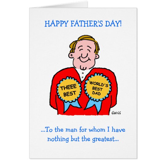 Cute Funny Fathers Day Greeting Card | Zazzle
