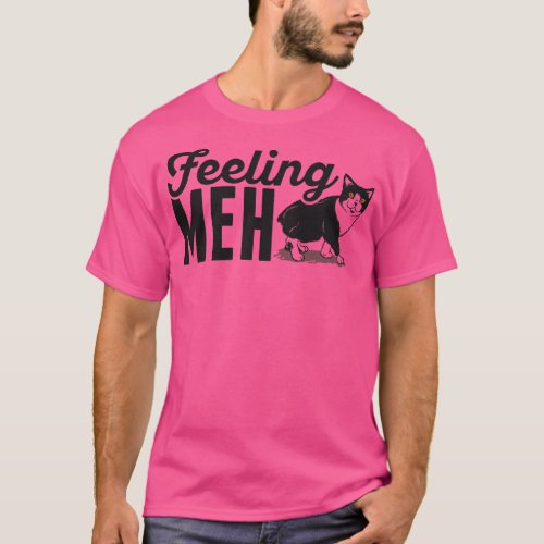 Cute Funny Feeling Meh Kitty Adorable Cat T_Shirt