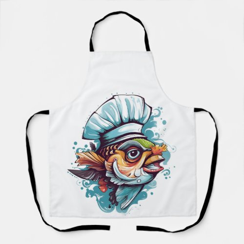 Cute Funny Fish Chef Adorable Animal Graphic Apron