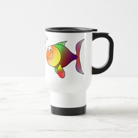 Cute Funny Fish - Colorful Travel Mug