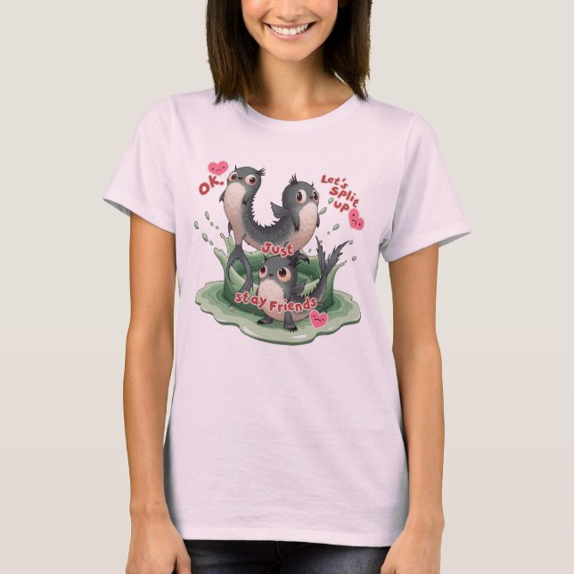 Cute Funny Fish Monster Mascot T-Shirt (Front)