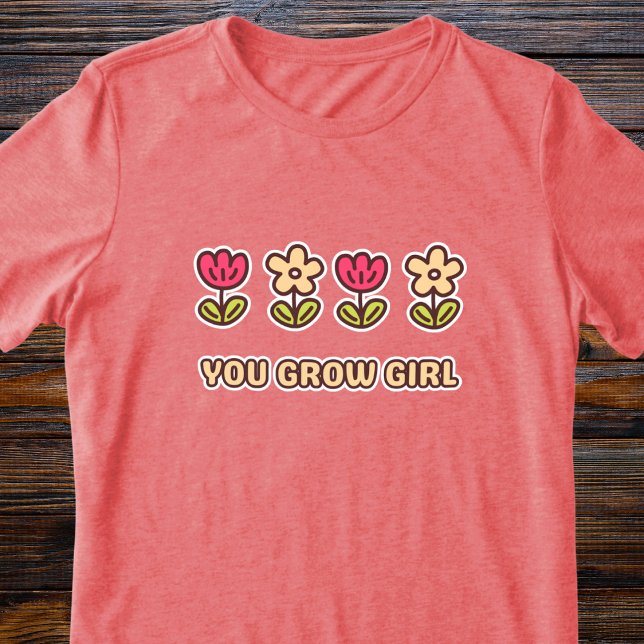 Cute Funny Flower Girl Power Inspirational Womens  Tri-Blend Shirt (Creator Uploaded)
