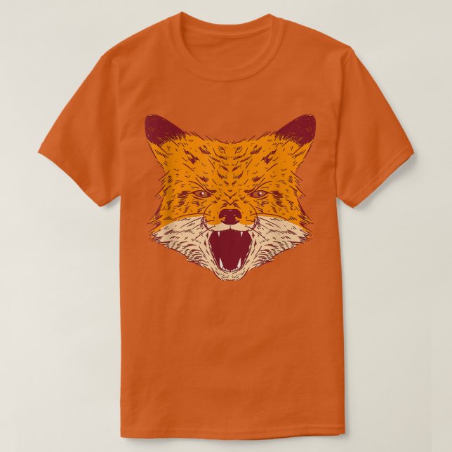 Cute Funny Fo Howling Artwork  T-Shirt (Design Front)